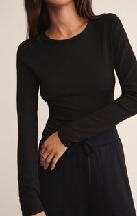 Second Skin Crew LS Black