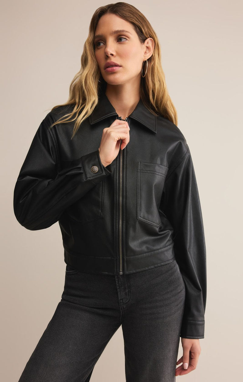 Z Supply Heritage Vegan Leather Jacket