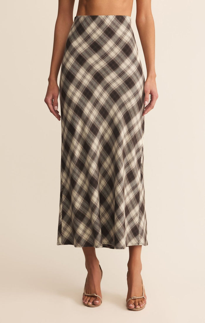 Z Supply Europa Plaid Midi Skirt
