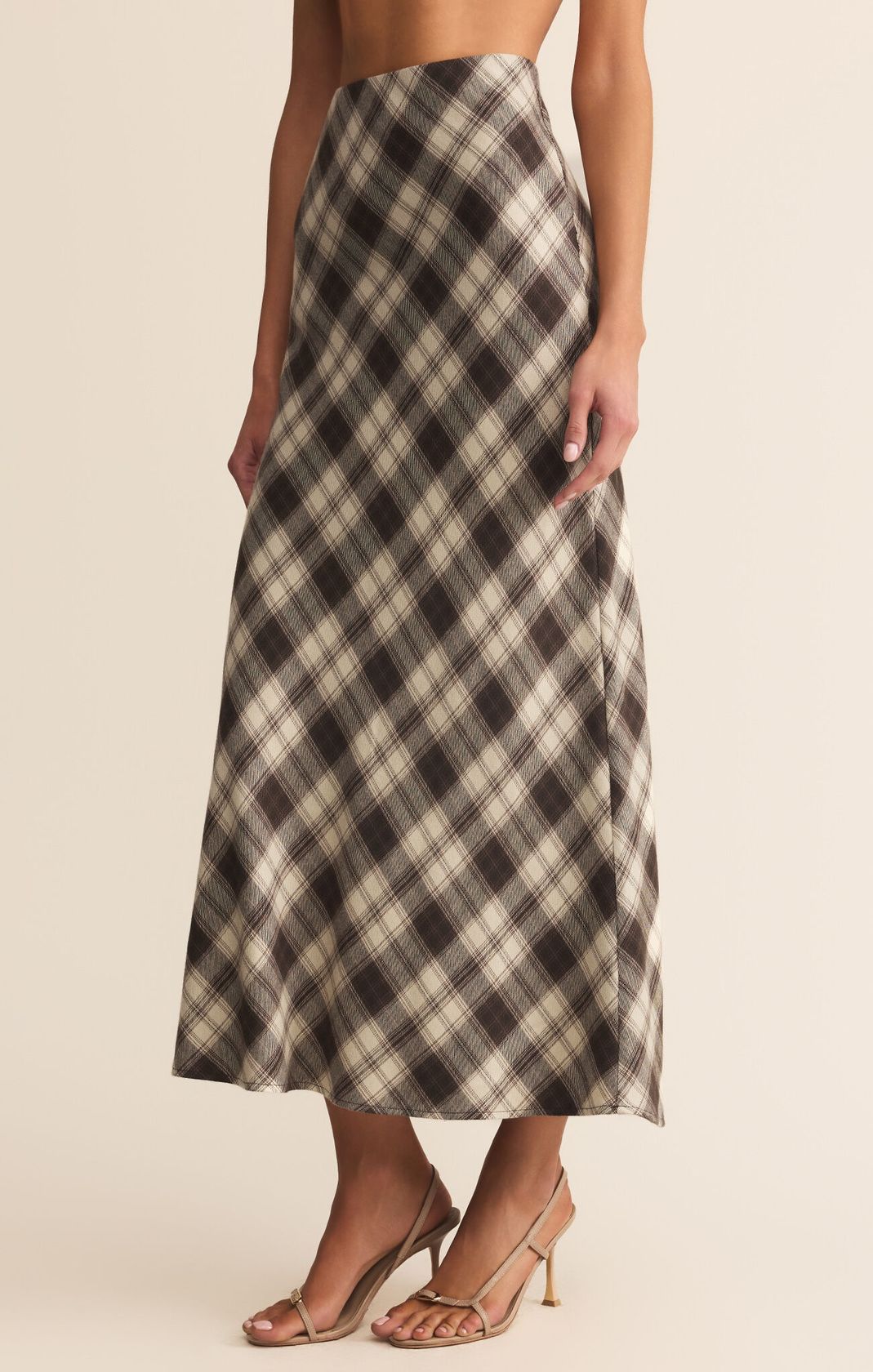 Z Supply Europa Plaid Midi Skirt