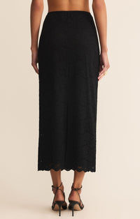 Z Supply Via Lace Midi Skirt Black