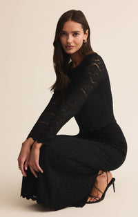 Z Supply Via Lace Midi Skirt Black