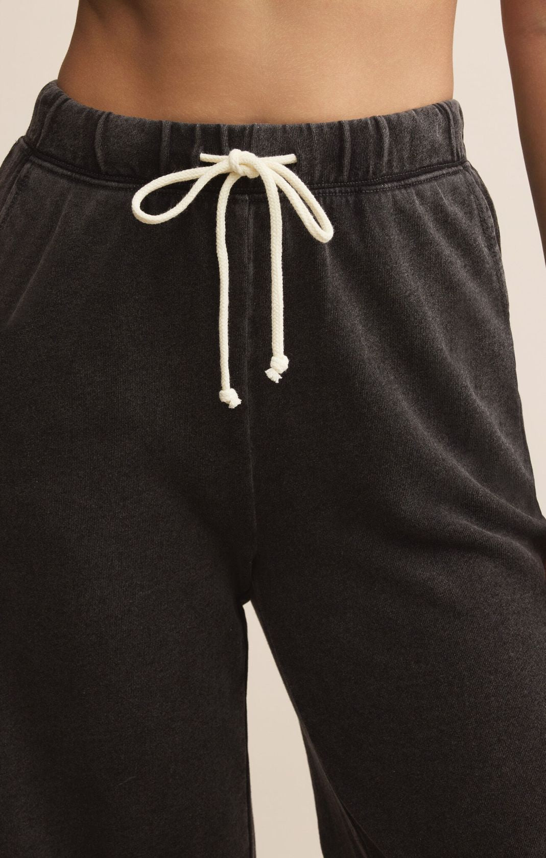 Z Supply Hunter Knit Denim Pant Black Vintage