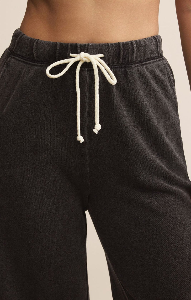 Z Supply Hunter Knit Denim Pant Black Vintage