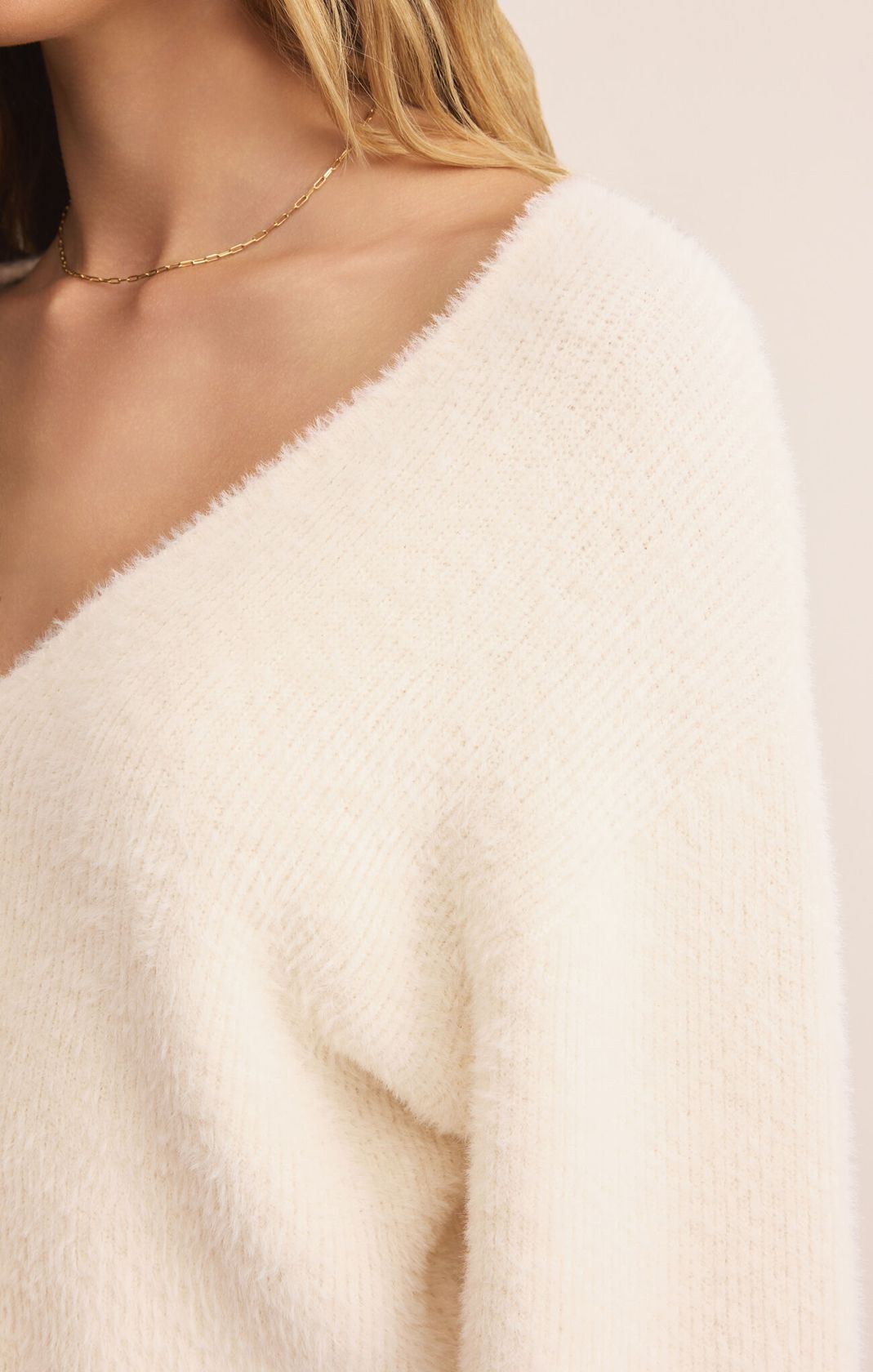 Z Supply Sadira Fluffy Cardigan Warm White