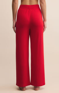 Z Supply Luxe Pointelle Pant Festive Red