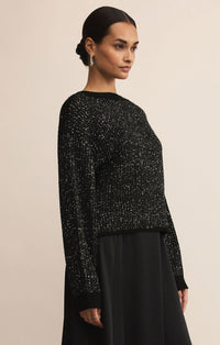 Z Supply Black Gleam Sequin Sweater