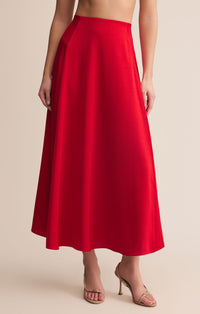 Z Supply Northpointe Midi Skirt Festive Red
