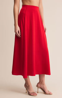 Z Supply Northpointe Midi Skirt Festive Red