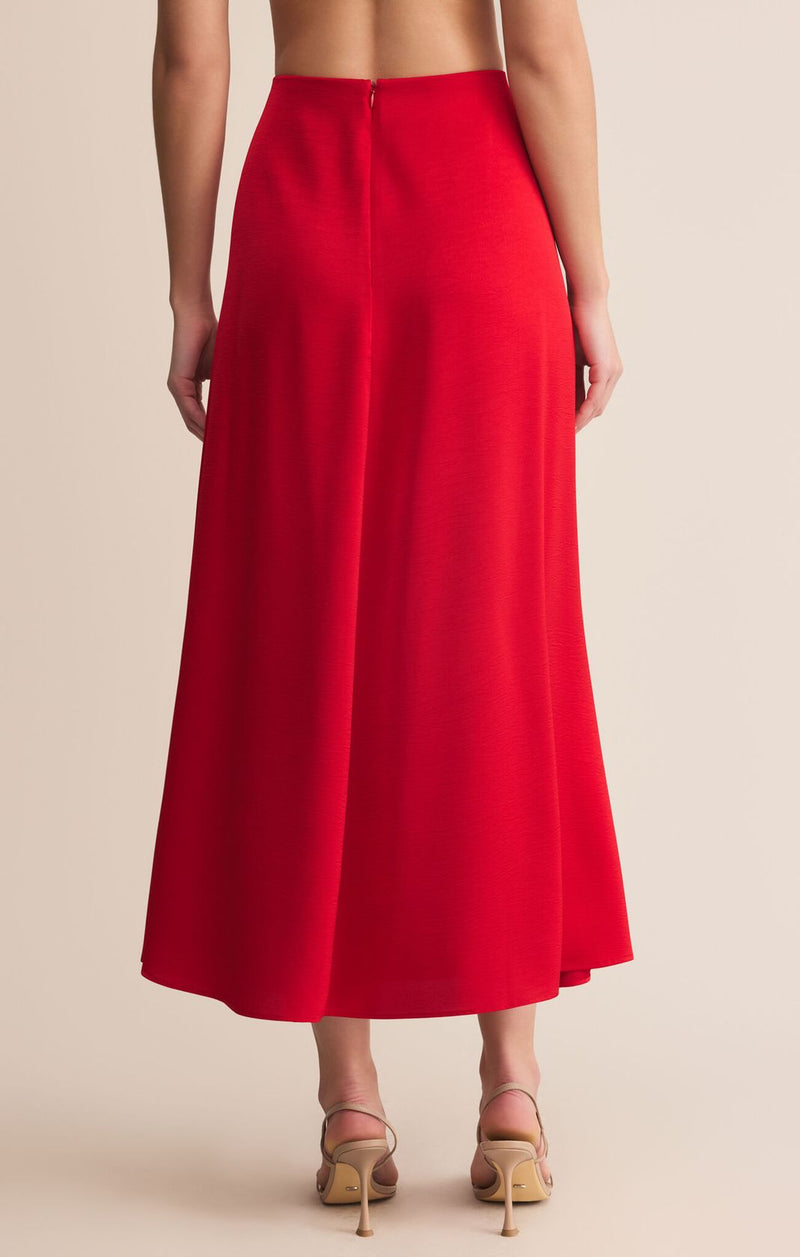 Z Supply Northpointe Midi Skirt Festive Red