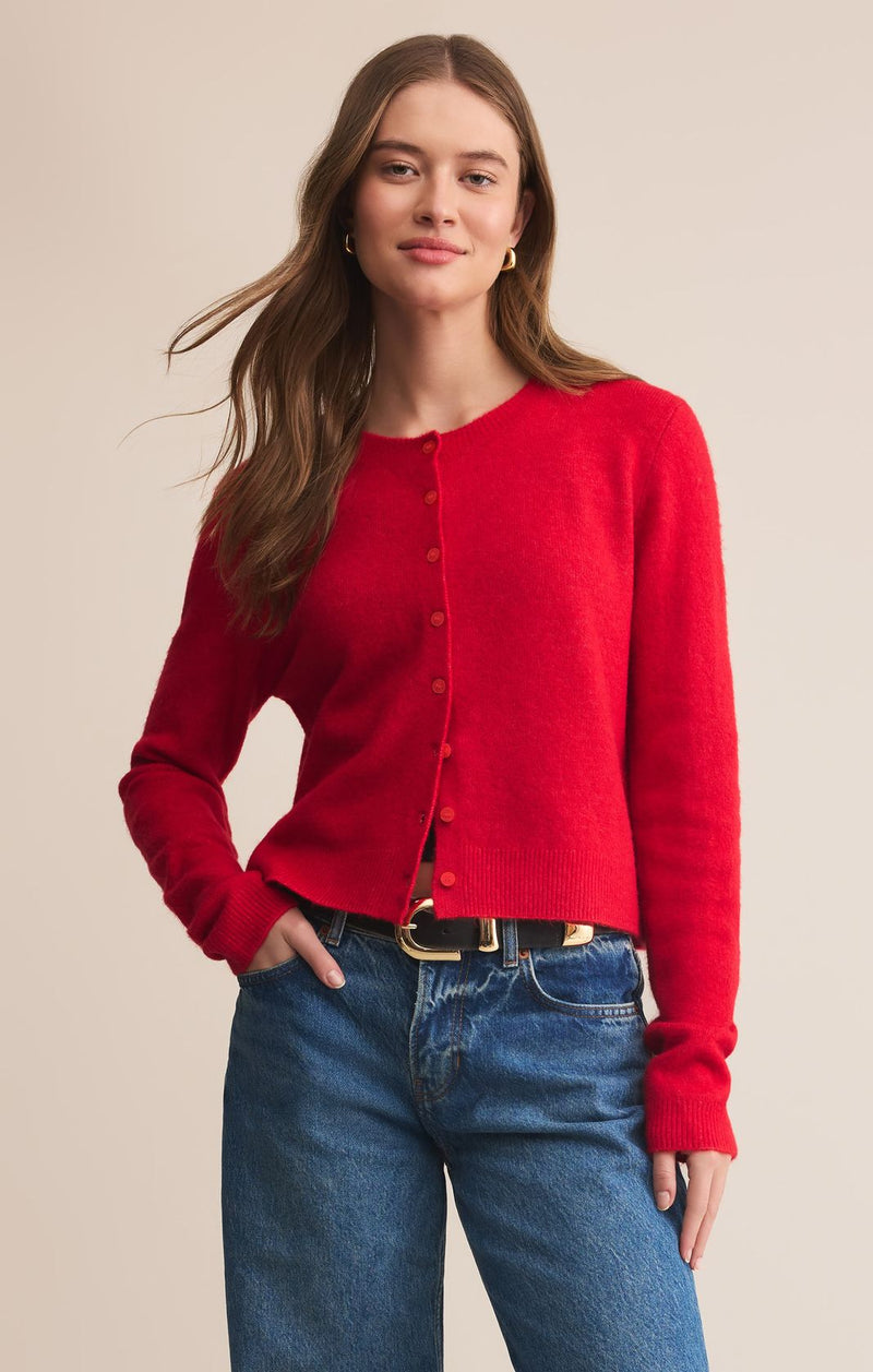 Z Supply Medina Cardigan Festive Red