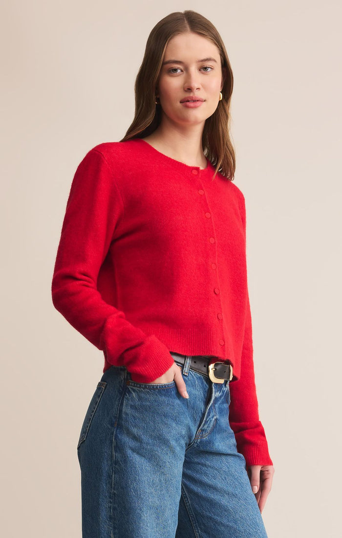 Z Supply Medina Cardigan Festive Red