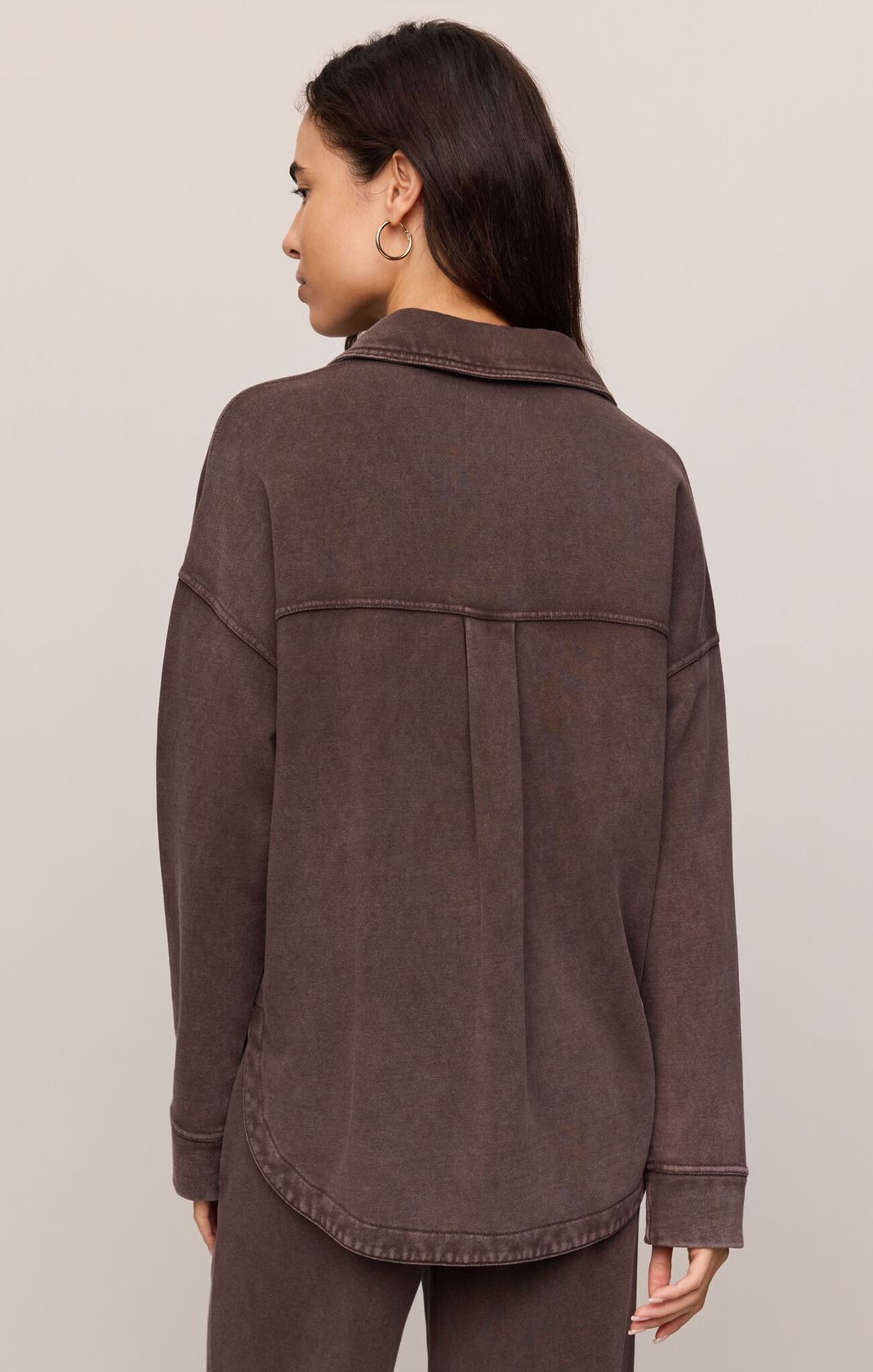 【A.subjjject】CottonNylonOverCollarJacket Z Supply All Day Knit Jacket Dark Chocolate – MUSE APPAREL