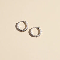 Silver Pave Huggies