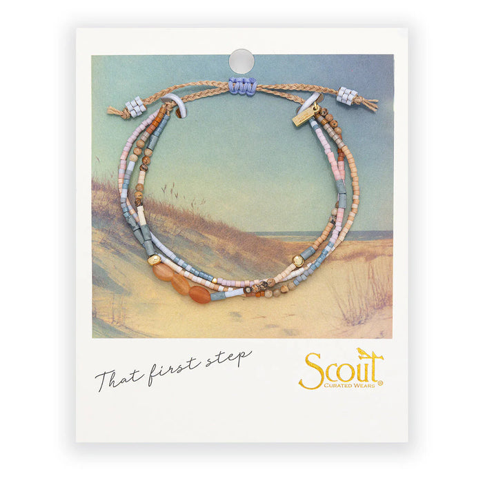 Mixed Media Bracelet - Inspiration/Red Aventurine/Gold Bracelet