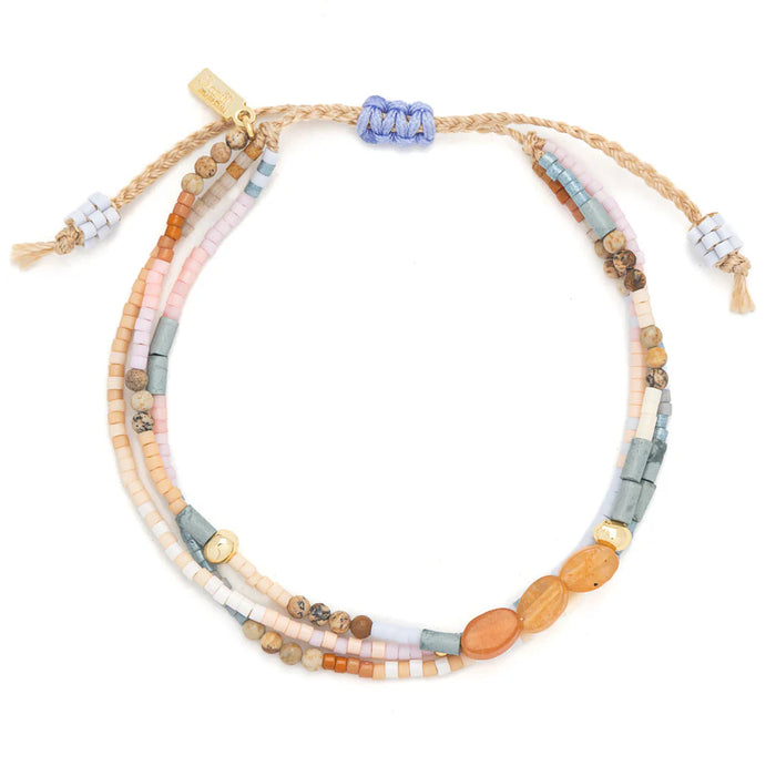 Mixed Media Bracelet - Inspiration/Red Aventurine/Gold Bracelet