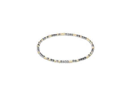 Enewton Hope Unwritten Bright Silver Faceted Hematite 2mm Bead Bracelet