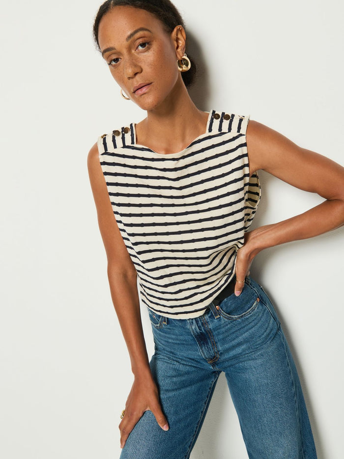 Bettina Tank Night Sky Stripe