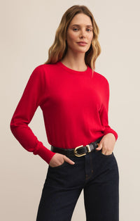 Z Supply The Perfect Layer Sweater Festive Red