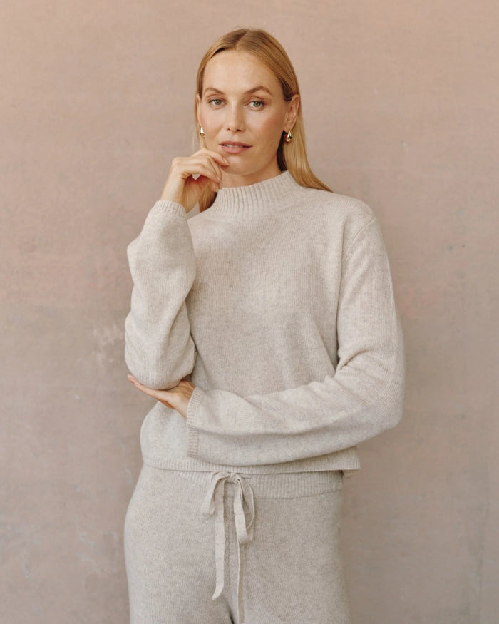 Bella Dahl Mock Neck Sweater Ivory