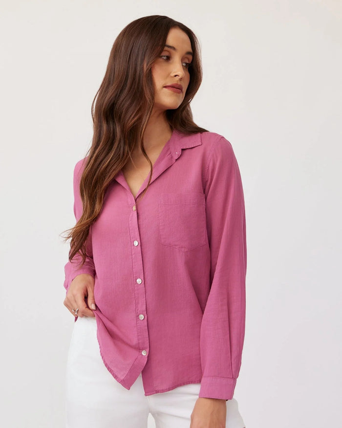 Bella Dahl Pocket Button Down Amethyst Rose