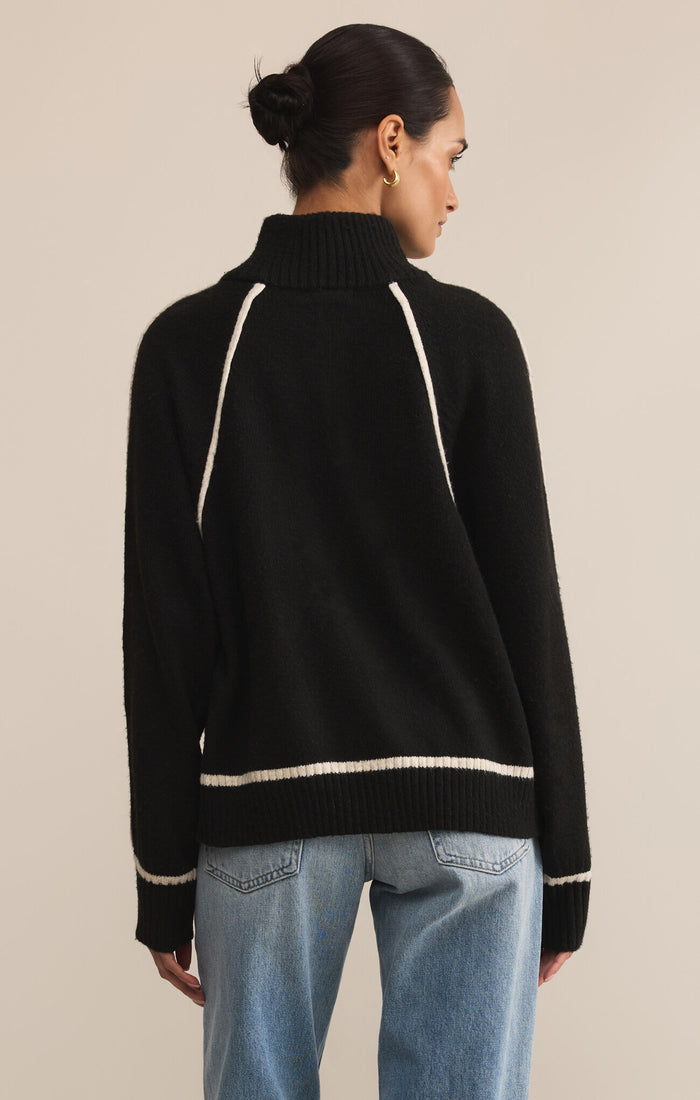 Black Alps Half Zip Sweater