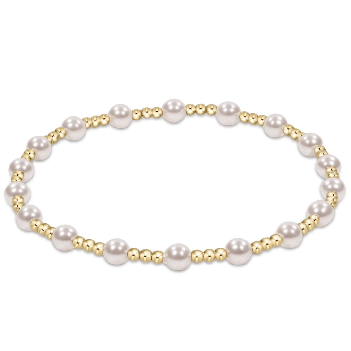 Enewton Classic Sincerity Pattern 4mm Bead Bracelet -Pearl - Eden Lifestyle