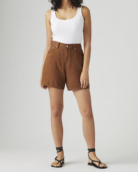 Levi's High Baggy Short Sorrel Horse Linen
