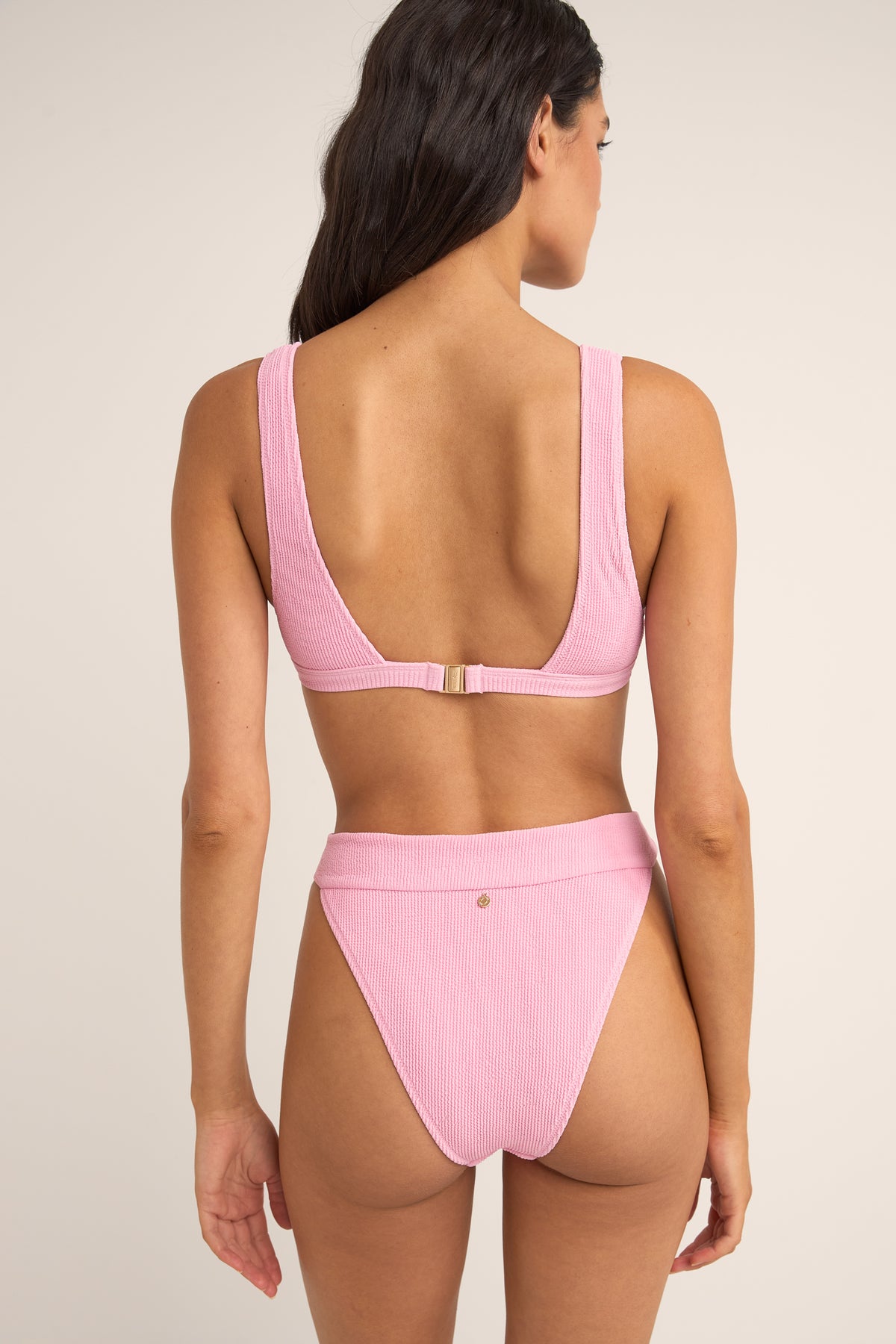 Isla Rib Tall Tri Top Pink