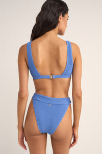 Isla Rib Tall Tri Top Cornflower