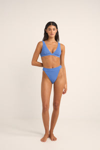 Isla Rib Tall Tri Top Cornflower