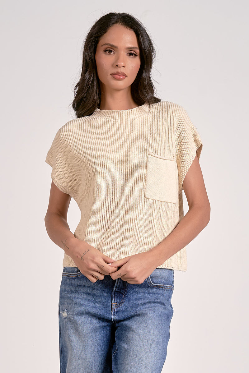 Ivory Pocket Sweater