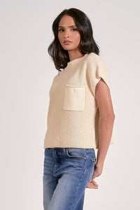 Ivory Pocket Sweater