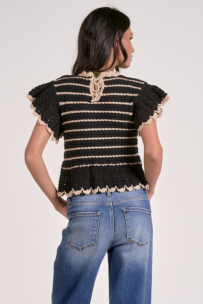 Stripe Ruffle Sweater