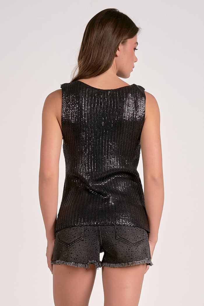Coated Black Sweater