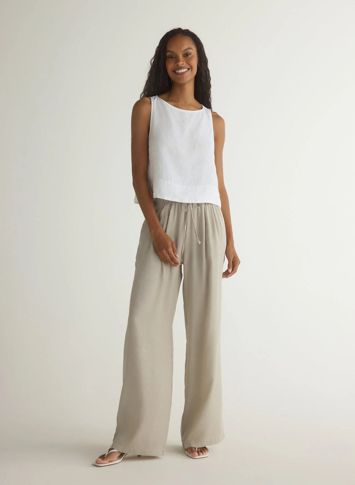 Wide Leg Pleated Pant