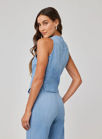 Wren Welt Pocket Vest - Sea Breeze Wash